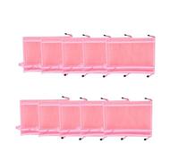 plplaaoo Bolsas de Bolsas de Cremallera de Doble Capa de Malla Mole de Nylon A4 Bolsa de documento con Mango para la Escuela de la Oficina Organización del hogar Almacenamiento 10pcs (Rosa)