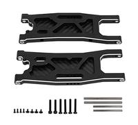 plplaaoo Brazo de suspensión Trasera de Coche RC, Brazo oscilante de aleación de Aluminio, Kit de Placa de Carbono a Prueba de Polvo para Traxxas 1/8 Sledg, Coche de Control Remoto, (Negra)