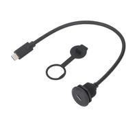 plplaaoo Cable de Montaje Empotrado Tipo C Macho a Hembra Adaptador 3.1 con instalación Fija roscada para Transferencia de Datos de 10 Gbps PD 60 W Carga rápida Soporte de Video 4K 60 Hz