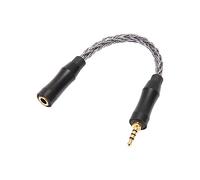 plplaaoo Cable de Sonido de 3,5 mm a 2,5 mm Hembra a Macho Núcleo de Cobre de Cristal único Cable Adaptador de Auriculares de Sonido sin pérdidas de 8 hebras 5,5 Pulgadas para Auriculares (Gris frío)