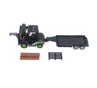 plplaaoo Carretilla elevadora con Modelo de camión de Plataforma, grúa de Alto Detalle, Juguetes para Camiones de construcción, 14,76 Pulgadas de Longitud para decoración de colección,