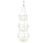 plplaaoo Cestas de frutas colgantes extraíbles multifunción de 3 niveles, organizador de almacenamiento de verduras para huerta