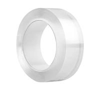 plplaaoo Cinta de montaje transparente de doble cara, cinta adhesiva antideslizante lavable de fijación fuerte para uso en el hogar y la Oficina, plástico, 1 rollo de 300g