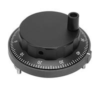 plplaaoo CNC Pulser Handwheel 5V 80mm 6Pin Negro Generador de pulso manual Codificador rotatorio Alta precisión Durable para máquinas CNC Metal Plástico