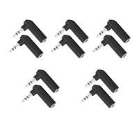 plplaaoo Conector Adaptador Macho Hembra de 3,5mm para Auriculares estéreo, 10 Uds., 90 Grados, Accesorios de Audio de