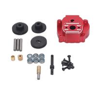 plplaaoo Conjunto de Caja de Cambios RC Caja de transmisión de aleación de Aluminio Carcasa de Caja de Cambios con Engranajes de Acero para Traxxas 1/18 TRX4M RC Crawler Car Upgrade Parts (Roja)