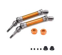 plplaaoo Conjunto de Eje de transmisión Delantero Aleación de Aluminio de Acero Duradero de Alto Rendimiento Diseño CVD Desmontable para Traxxas Slash Rustler Vxl 4x4 4wd 1/10 RC Car (Oro)