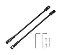 plplaaoo Ejes de transmisión sobre orugas RC, Ejes de transmisión universales de Acero Inoxidable, Longitud de Corte para vehículos con orugas 1/10 LCG, 2 uds. (Negra)