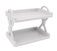 plplaaoo Estante de Almacenamiento montado en la Pared Innovador Estilo Simple Estante de Almacenamiento de Pared de múltiples Capas para baño Cocina Material Pet de Primera Calidad Juego (2 Niveles)