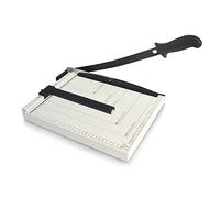 plplaaoo Guillotina Papel, Cizalla A3 A4, Cortador de Papel Profesional, Manual, Máxima Precisión, con Imán, Blanco