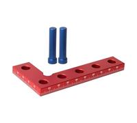 plplaaoo Herramienta de búsqueda de centro cuadrado Aleación de aluminio de aluminio 90 grados Medición rápida para marcar la carpintería y perforación duradera Portable liviano (Métrica de 16 cm)