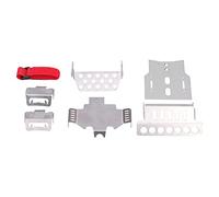 plplaaoo Juego de armaduras de chasis RC de Acero Inoxidable Placa de protección Inferior Duradera de Primera Calidad para Coche Traxxas TRX4 820564 RC Plata 194g 6 Piezas