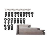 plplaaoo Juego de Varillas de Enlace de Varilla de tracción RC Juego de Bolas de Extremo de Barra de Acoplamiento de Acero Inoxidable de Metal para Traxxas TRX4 Distancia Entre Ejes de 324