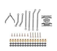 plplaaoo Kit de barra de dirección RC Parte de actualización de aleación de aluminio de alto rendimiento para Axial SCX24 1/24 Candado AXI90081 B17 AXI00004 RC Accesorios de coche (Color)