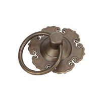 plplaaoo Manija de latón antiguo, estilo vintage, exquisito, único, resistente a la corrosión, herrajes para muebles para puertas de gabinete, tiradores de cajones, color bronce, material