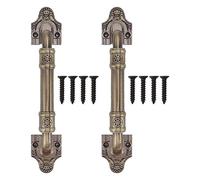 plplaaoo Manijas de puertas de granero antiguas Manija de cajón vintage Tiradores de gabinete de bronce Fácil instalación para gabinetes Armarios Armarios Aleación de aluminio 2 juegos