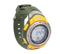 plplaaoo Men Digital Watch Waterproof Sports Outdoor Wristwatch con Calendario de cronómetro Fecha de Alarma Dual Tiempo LED Flight 50m Resistencia al Agua Correa de Silicona OD Green para
