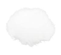 plplaaoo Micrófono Lavalier de Piel Artificial Parabrisas Micrófono de Solapa Protector de Viento Clip en Cubierta de micrófono Peludo para grabación al Aire Libre Entrevistas Podcasts (Blanca)