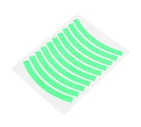 plplaaoo Pegatizas Reflectantes de la Bicicleta para niños Cicatrices Adhesivas para Bicicletas Capacas de Seguridad para niños Balance de Bicicleta PVC RECLICACIÓN REFLEXTA 10 Tiras 90 (Verde)