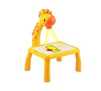 plplaaoo Proyector de Dibujo para niños Pequeño Ciervo Lindo Tablero de Dibujo de proyección con batería Ajustable con Efecto de Sonido para niños Juguete de Pintura ABS Esquinas