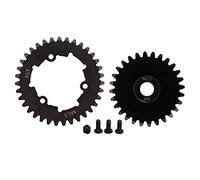 plplaaoo RC 35T Juego de piñón de Engranaje Recto Acero Resistente al Desgaste Engranaje de módulo M1.5 de Alta precisión para vehículos de Control Remoto TRAXXAS 1/5 6S y 8S Negro (28T)