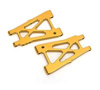 plplaaoo RC Brazos oscilantes Inferiores Traseros Piezas de Mejora de aleación de Aluminio de Alto Rendimiento para KYOSHO 4WD Optima 1/10 Vehículo Todoterreno Rojo Oro Plata Opcional 2PCS (Oro)
