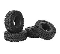 plplaaoo RC Car Tires 4pcs 120mm Soft Rubber High Performance Replacement Tires for SCX10 AXI03007 D90 1/10 Scale Off Road RC Vehicles