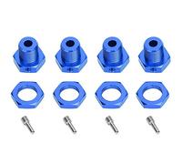 plplaaoo RC Neumático Combinador Rueda Hex Acoplador Aleación de Aluminio Adaptador de Neumático para TRAXXAS EREVO 1/10 RC Coche 0.197 in 0.2in Oscuro Rojo Plata Titanio Color 4 Juegos (Azul Oscuro)