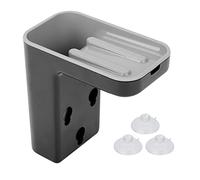 plplaaoo Rejilla de Secado de Cocina Material ABS Portabrocas Esponja Estante de Secado de paños de Cocina con Orificios de Filtro para Fregadero de Cocina Verde o Negro 14,6x13,7x8cm (Negra)