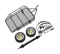 plplaaoo Remolque pequeño RC Remolque de Cubo RC de Metal con construcción de Caucho de Hierro Fácil instalación para Autos de Control Remoto Axial SCX10 Traxxas TRX4 D90 GEN8 (Negro)