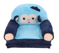 plplaaoo Sofá para niños Plegable Soft luftante Silla para niños Sillón para bebés para bebé para la Sala de Juegos de jardín de Infantes de jardín de Infantes Monkey (Azul)