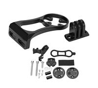 plplaaoo Soporte para Ordenador de Bicicleta, aleación de Aluminio, Soporte Multifuncional para Bryton CatEye, Accesorios de Ciclismo, extensión de Manillar Ligera y Duradera (Negra)