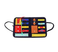 plplaaoo Tablero Ocupado para niños pequeños, Tablero sensorial, Juguete Educativo de Viaje, Colores Brillantes, Desarrollo de Habilidades motoras Finas, Material de Fieltro, 28x44cm