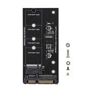 plplaaoo Tarjeta adaptadora M2 NGFF SSD a SATA Convertidor Elevador de Alto Rendimiento para PC de Escritorio Actualización de Disco Duro portátil Interfaz Estable y Duradera de 22 Pines