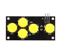 plplaaoo Teclado AD Módulo de Cinco Teclas Tablero de Botones Módulo de Teclas de 5 Botones Controlador de señal analógica Tamaño Compacto Botones proyectos