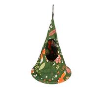 plplaaoo Tienda para pájaros Cama Colgante Hamaca Nido Premium Suave Transpirable Lavable Algodón Casa para Dormir para Loro Periquito Pájaros pequeños Verde (20* yo juzgo)
