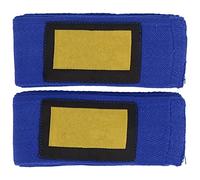 plplaaoo Vendas de boxeo Muay Thai, elásticas, de algodón puro, transpirable, absorbe el sudor, protección de las manos para hombres y mujeres, 2,5 m, 2 pares (azul)