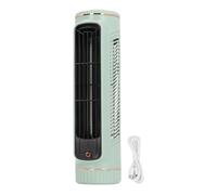 plplaaoo Ventilador de refrigerador de escritorio sin buques Ventilador de mesa recargable tranquilo con 3 velocidades ajustables para la oficina en casa ABS al aire libre de metal 10.5 (Verde)