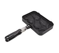 plplaaoo Waffle Cake Maker Pan Pancake Double Pan Mold con mango largo,Taiyaki Fish Shape Cake Pan, Taiyaki Fish Waffle Maker, Fish Shaped Pancake para el hogar DIY Cocina Fiesta Postre