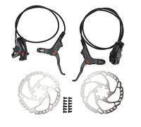 plplaaoo WAKE - Kit de freno de disco delantero y trasero, calibradores de aleación de aluminio, rotores de 160 mm con palanca de freno de cable para bicicleta de carretera, bicicleta de montaña