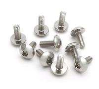 PLQAWRBT 10 piezas grandes pernos hexagonales interiores de cabeza redonda M6x16 acero aleado 12.9 para cubierta de plástico de moto scooter Atv CNC ajuste universal