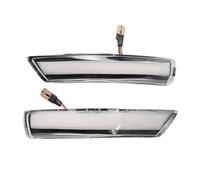 PLQAWRBT Luz intermitente dinámica espejo Compatible con Ford Focus, 2, 3 | Dynamic Light LED Side Rearview Sequential Indicator Blinker Lamp Compatible con Ford MK2, MK3, Mondeo, MK4(Crystal-yellow)