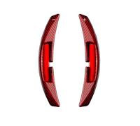 PLQAWRBT Palancas de cambio de fibra Compatible con Porsche 911, Macan | Real Compatible con Porsche Panamera, Cayenne, 992, 2Pcs, 2021(Red carbon fiber color)