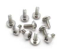 PLQAWRBT Tornillo de cabeza redonda grande de acero de alta aleación con hexágono interior para cubierta de plástico de motocicleta, scooter y ATV CNC M6 16mm de ajuste universal