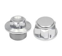 PLQAWRBT Tuerca de bloqueo del eje de la rueda delantera y trasera de motocicleta CNC compatible con Husqvarna TE/FE/TX/FX 125-501 2014-2022(2 set Silver)