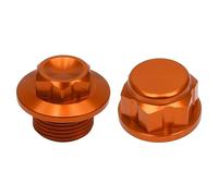 PLQAWRBT Tuerca de bloqueo del eje de la rueda delantera y trasera de motocicleta CNC compatible con Husqvarna TE/FE/TX/FX 125-501 2014-2022(2 set Orange)