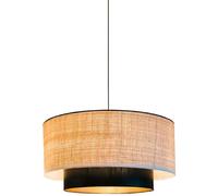 PLSDH Lámpara colgante de ratán japonés estilo Wabi-sabi de 19,7 pulgadas, base E26/E27, ahorro de energía con lámpara de alambre de suspensión ajustable, luz colgante para cocina, isla, comedor, sala