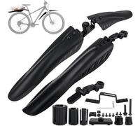 PlsMupn Guardabarros Bicicleta, Universal 24-29 Pulgadas, Guardabarros MTB con Ángulo Ajustable, Fender Anti-Salpicos, Accesorios Bicicleta Montaña Fácil de Instalar, para Carretera y Montaña