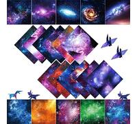 Plstod 150 hojas de papel de origami de 15 x 15 cm, de doble cara, en 36 cielo estrellado, papel para manualidades, multicolor, para manualidades y proyectos de manualidades para niños y adultos
