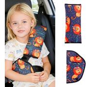 Plstod 2 almohadillas para cinturón de seguridad para niños, juego de almohadillas ajustables para cinturón de coche, cintura extraíble, protector de cinturón de seguridad para niños con clip de